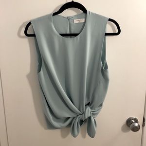 Turquoise tie-front top from Aritzia. Babaton. Size medium.